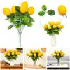 Ramo de Limão Simulada Primavera Amazônica Fruta de Limão Planta Verde Espuma Artificial Cacho de Limão Fruta Simulada Decoração