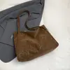 Otoño 2025 Nuevo Estilo Coreano Retro Estampado de Leopardo Bolso de Hombro para Axila Moda Nicho Casual para Viajes Diarios Bolso Tote Portátil