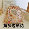Saco de algodão com cordão estampado saco de armazenamento de tecido saco de pano com fecho saco de armazenamento de viagem atacado de fábrica