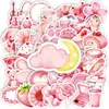 Compra directa transfronteriza: 56 adorables pegatinas rosas con una estética femenina, perfectas para decorar diarios, fundas de teléfono, botellas de agua y cuadernos