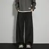 Pantalones deportivos casuales de pierna ancha holgados para hombre y mujer, de corte recto, con caída, grises, de alta resistencia, estilo americano/personalizado, de moda, para otoño.