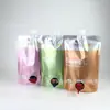 Bolsa de Empaque de Papel de Aluminio Personalizada de 1L 1.5L 2L con Doble Boquilla, Bolsa tipo Bandolera para Café, Bebidas, con Válvula de Mariposa, Bolsa Compuesta, Estilo Vertical