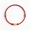 Pulsera de Oro Puro 999 con Cuentas de la Suerte, Hilo Rojo para el Año de Nacimiento, Mes Completo del Bebé, Adulto, Ceremonia de Apertura, Joyería de Oro, Regalo Casual