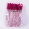 Cepillo de pestañas Crystal Rod, peine de pestañas, cepillo de pestañas portátil desechable, cepillo de pestañas, herramientas de belleza