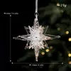 Decorações de Natal Novas Transfronteiriças Pingentes para Árvore de Natal Cena Flocos de Neve para Árvore de Natal Sino Pingentes Pequenos de Cristal
