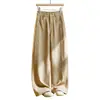 Pantalones Casuales Sueltos de Pierna Ancha de Cintura Alta Personalizados para Mujer Otoño 2026 Nuevos Pantalones de Luna Creciente Banana de Cintura Alta Elástico Trasero