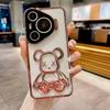 Funda para móvil con diseño de oso violento y arenas movedizas para Huawei Pura70Pro, soporte para lente, funda protectora con degradado para Mate60Pro