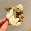 Cuerda para la cabeza de color de fábrica pulsera para mujer cuerda trenzada anillo para el pelo tocado lazo cuerda para el pelo de alta elasticidad banda de goma simple venta al por mayor