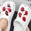 Charms de Zapato Clog Hombre Volador Rojo Accesorios DIY Decoraciones para Zapatos Charms de Zapato de Goma Suave PVC Hebillas para Cordones
