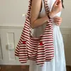 Bolsa Listrada para Mulheres 2026 Nova Moda Casual de Verão Classe Trabalho Bolsa Tote Grande Capacidade Ombro Transversal
