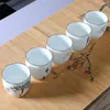 Taza de té pintada a mano taza de té de cerámica pastel juego de té kung fu taza de té pequeña porcelana blanca taza grande individual Taza de Maestro