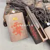 Colgante de Madera de Azufaifo con Aspecto de Jade y Apertura Lateral, Recubierto de Arena y Chapado en Oro, Hecho a Mano con Material Similar al Jade, Amuleto de Madera de Azufaifo