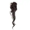 Postizo de Moño Falso Extra Largo con Pinza de Garra, Accesorio para el Cabello de Moño Lateral Estilo Vintage, Anillo para el Cabello, Moño para el Cabello