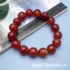 Pulseira de ágata vermelha masculina e feminina círculo único pulseira de calcedônia contas contas de rosário fileira de mão A-nível tremolo Taobao ao vivo fornecimento de jade