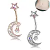 Joyería para Piercing Transfronteriza de Amazon Europea y Americana Luna Estrella Anillo para Ombligo Acero Inoxidable Cereza Hebilla para Ombligo Uña para Ombligo