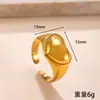 Joyería Transfronteriza Europea y Americana de Acero Inoxidable Fundición de Alta Gama Anillo de Amor Chapado en Oro de 18K Fabricante de Anillos Abiertos Venta al por Mayor