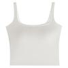Camisola de cuello cuadrado sexy de estilo coreano para mujer, copa fija, espalda hermosa, base interior de algodón