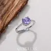 Pendientes Octagonales de Corte Rosa Milenio de Lujo Ligero de Moda, Colgante de Collar de Gama Alta, Anillo Ajustable Personalizado, Joyería para Mujer