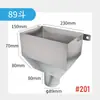 Embudo de Lluvia de Acero Inoxidable 304, Colector de Agua de Tubería de Drenaje Engrosada, Embudo de Acumulación de Agua de Pared, Embudo de Drenaje Cuadrado 201