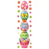 Vaso de Flores Rosa de Páscoa Enfeites de Ovos de Páscoa Decoração de Desenho Animado Loja Adesivos Estáticos para Porta de Vidro Janela Flores