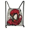 Bolsa con cordón de Spider-Man para niños, Bolsa de almacenamiento con cordón de gran capacidad, Mochila portátil para estudiantes, Mochila infantil para exteriores