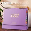 2027 Calendario de Escritorio Creativo Simple Calendario de Planificación de Oficina Artículo Decorativo Empresa Comercial Año del Cordero Calendario de Escritorio Personalizado