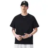 Camiseta Casual Solta de Manga Curta da Moda para Homens, Novo Estilo de Verão, Versátil para Jovens, Lavada, Simples Gola Redonda Pulôver