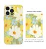 Estilo Ins Japonés y Coreano Pintura al Óleo Amarilla y Blanca Flor Funda para iPhone 18 Funda de Película Ultra Delgada para Apple 17 Pro 15Pm