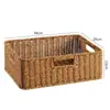 Cesta de Almacenamiento Tejida de Mimbre, Caja de Almacenamiento para Snacks, Cesta, Cesta de Almacenamiento, Mesa de Almacenamiento de Ratán para Juguetes