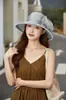 Sombrero de Pescador de Organza Floral de Ala Ancha para Mujer, Sombrero Elegante y con Estilo para Protección Solar, Sombrero de Playa de Moda para Viajes