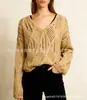 Tejido de Punto Hueco para Mujer en Primavera, Verano y Otoño Diseño Coreano Patrón de Rombo de Color Estilo Perezoso Tejido de Punto Base Blusa Protectora del Sol