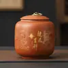 Tetera de Arena Púrpura Cerámica Grande para el Hogar Olla Sellada Olla de Almacenamiento Hecha a Mano Té Blanco Pu'er a Granel Té Despertador