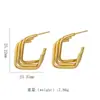 Yunyao Transfronterizo Más Vendido Moda Gama Alta Geométrico Hueco Retorcido Patrón Retorcido Oro 18K Acero de Titanio Joyería para Mujer