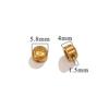 Nuevas cuentas redondas perforadas en forma de U de acero inoxidable, cuentas galvanizadas, accesorios para collar de 6 mm con diamantes de acuarela de colores DIY