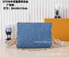 Transmisión en vivo transfronteriza de suministro de alta calidad Bolsos pequeños Coussin con temporada nueva Algodón Pana Jacquard de mezclilla Hombro cruzado