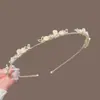 Delicado arco de cabelo para volume alto na coroa, tiara requintada e elegante com strass e detalhes metálicos, novo modelo 2026 com um toque de luxo