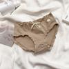 50 Piezas Algodón Hongo Pan Calzones Ropa Interior para Mujer Algodón Puro Categoría a Niñas Cintura Media Antibacterianos Niñas Calzones Triángulo