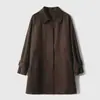 Chaqueta corta/gabardina media-larga de ante Sami, abrigo de trabajo para mujer, ropa de mujer, nueva colección otoño 2026