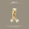 Bufanda de Invierno para Niños Coreana Yipan Estilo Nuevo Beige de Punto con Borlas Bufanda para Bebé Venta al por Mayor para Niños y Niñas
