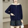Casaco de primavera e outono da mãe Moda Roupas de ano vermelho Vida Roupas de ano novo Suéter de malha feminino de meia-idade e idosos Cardigan