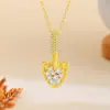 Popular collar de calabaza de esmalte en Xiaohongshu, cadena para la clavícula de estilo chino retro de lujo ligero para mujer, regalo de alta gama para el Festival Qixi