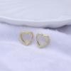 Zhongxing New 14K Gap Ear Buckle Brincos Cross-border Brincos Prata 925 Brincos Orelha Buckle Coração em forma de Orelha Buckle Simples