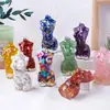 Gota de Pegamento de Grava de Cristal Natural Transfronteriza Modelo de Torso Femenino Adornos Artesanías de Resina Adornos de Decoración para el Hogar