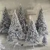 Árbol de Navidad de flocking simulación de fábrica, árbol de nieve, árbol con spray de nieve, 60 cm, 1.5 m/1.8 m, 2.1/3, blanco cremoso