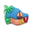 Vacaciones de Verano Plástico Blando de PVC Hebilla Decorativa Desmontable Chanclas Hawaianas Hebilla de Zapato de Flor Accesorios DIY en Stock