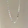 2025 Nuevo Collar de Flor Pequeña con Cuentas de Colores Cadena para Clavícula de Verano con Temperamento para Mujer El Más Fácil de Combinar Collar para Mejor Amiga