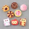 Pastel Panda Pan Galleta Resina Accesorios Material DIY Miniatura Pegamento de Crema Juguete de Comida Bolsa Cabeza DIY Hebilla de Zapato