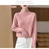 Suéter de cuello alto grueso de punto de 7 hilos para mujer, nuevo de otoño e invierno, listo para usar, de primera línea