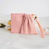 Bolsita de Gamuza Rosa para Joyería Bolsa de Terciopelo con Cordón Bolsa de la Suerte Bolsa para Dulces de Boda Bolsa Pequeña de Tela Hecho a Medida
