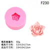 Molde de silicona de flor de gardenia y rosa para velas de yeso de aromaterapia DIY, adornos de resina y decoraciones de pastel de fondant